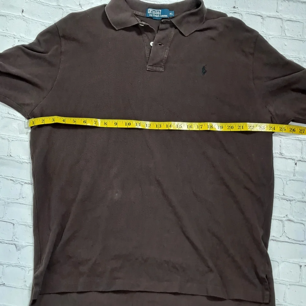 Polo By Ralph Lauren Chocolate Long Sleeve Quarter Button Polo